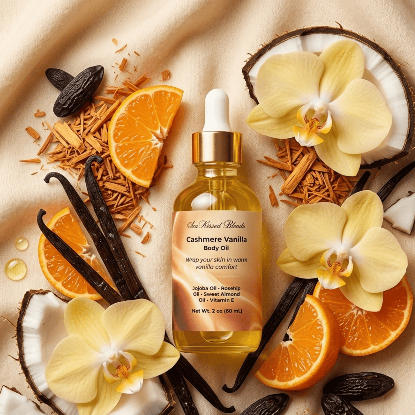 Cashmere vanilla body oil