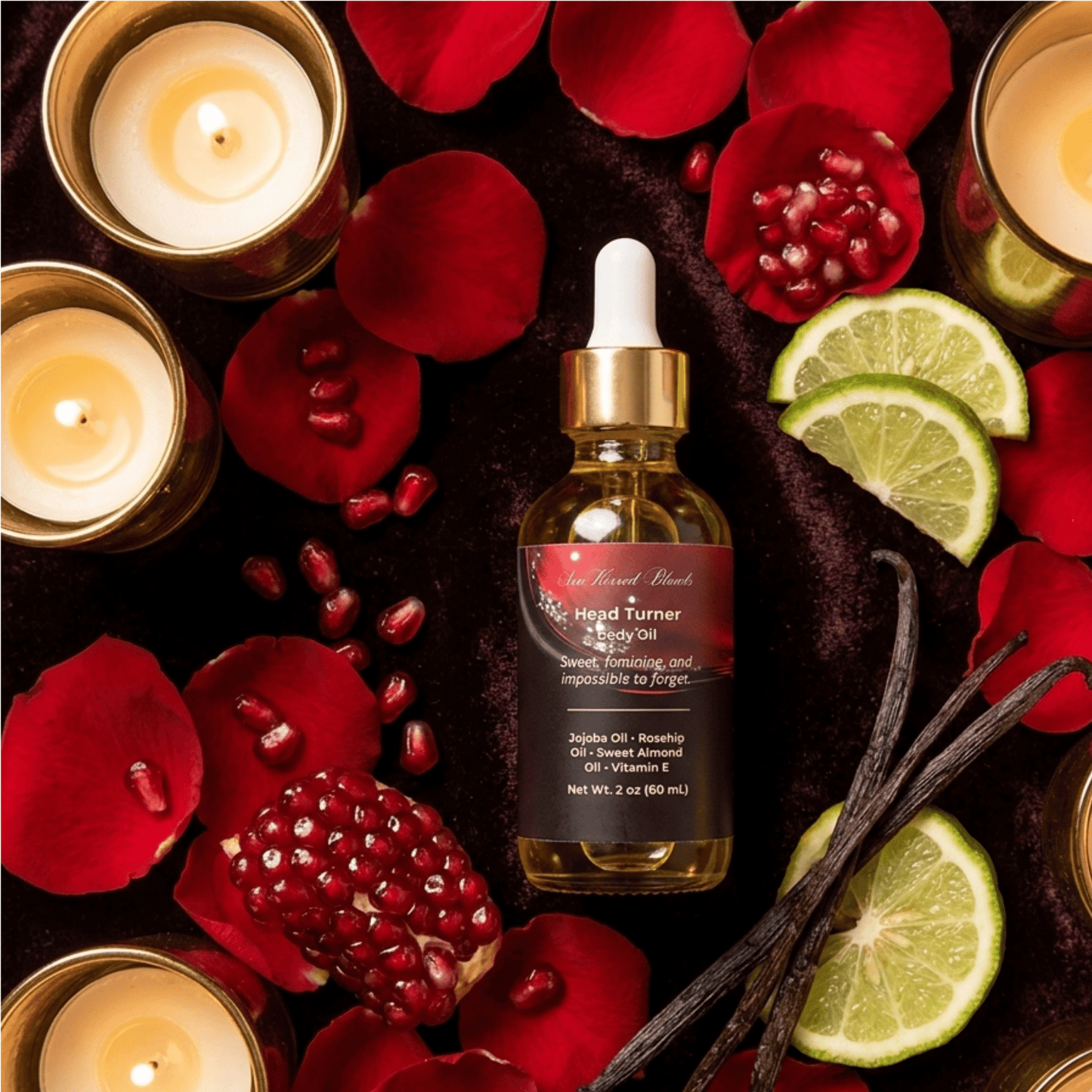 Head turner body oil