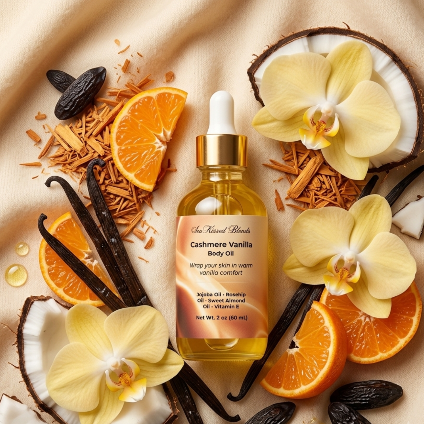 Cashmere vanilla body oil