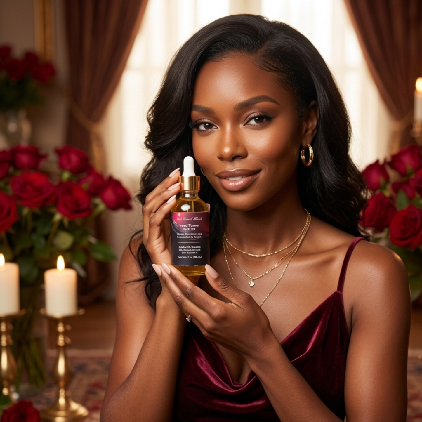 Head turner body oil